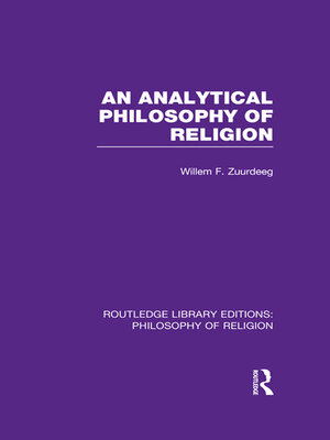 cover image of An Analytical Philosophy of Religion